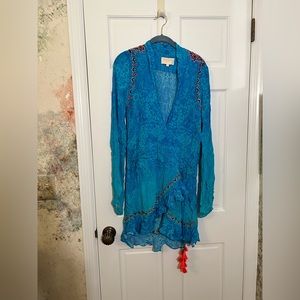 Rococo Sand Turquoise Mini Dress